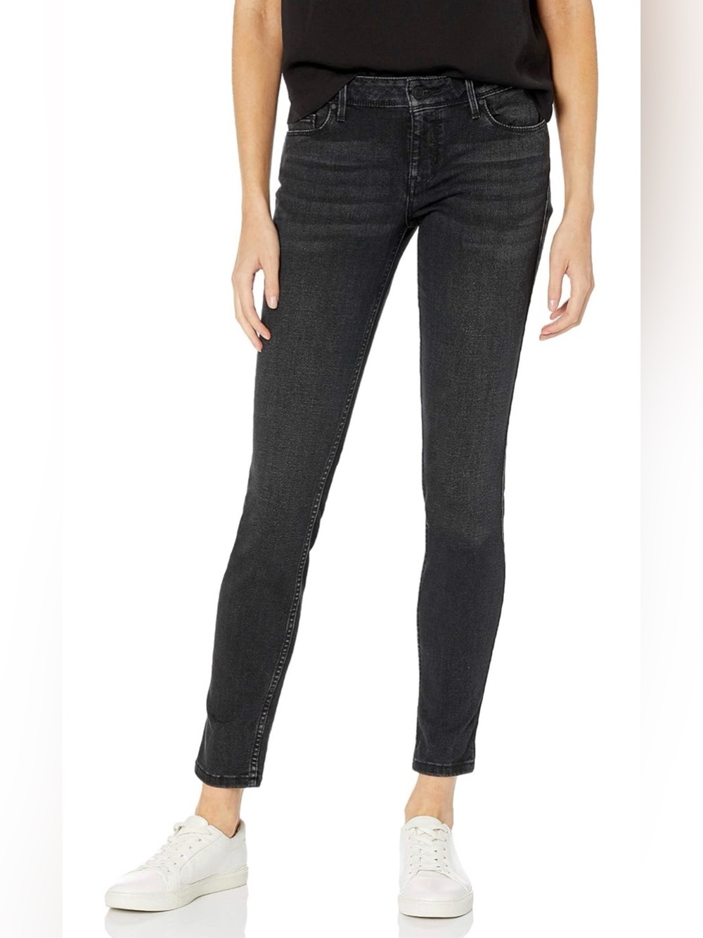 Guess Women's Washed Black Skinny Jeans